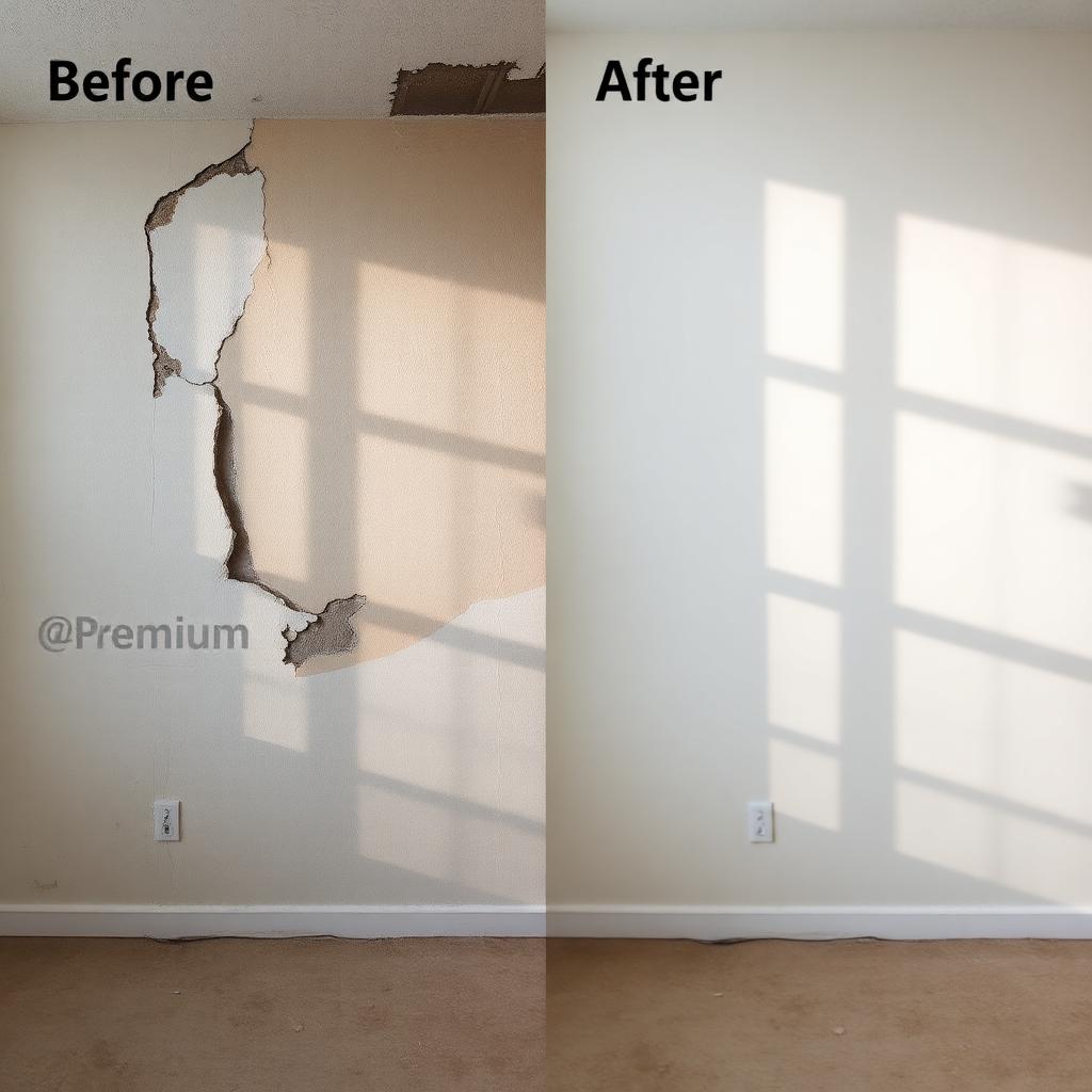Water damage restoration — Before & after project in South Austin · 78704